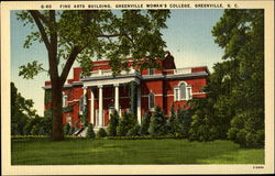 Fine Arts Building, Greenville Woman's College Postcard