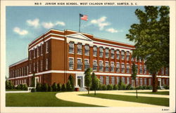 Junior HIgh School, West Calhoun Street Sumter, SC Postcard Postcard