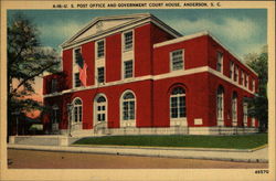 U.S. Post Office and Government Court House Postcard