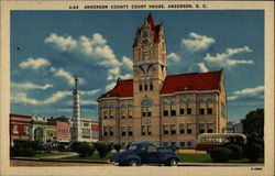 Anderson County Court House, Anderson, S. C South Carolina Postcard Postcard