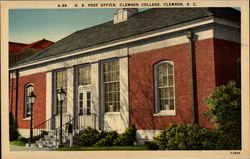 U. S. Post Office, Clemson College South Carolina Postcard Postcard