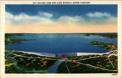 C57 Saluda Dam and Lake Murray Columbia, SC Postcard Postcard