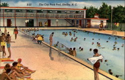 S-21 The City Park Pool, Shelby, N.C North Carolina Postcard Postcard