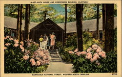 Bath House and Concession Building, Cliffside Postcard