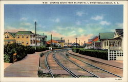 Looking South from Station No. 1 Wrightsville Beach, NC Postcard Postcard