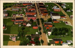 Birds-Eye View of Main Street Looking East Franklin, NC Postcard Postcard