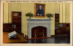 Refernce Room of the Carl A. Rusisill Library, Lenoir Rhyne College Postcard