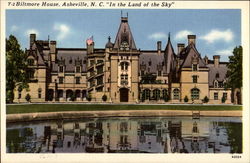 T-2 Biltmore House, Asheville, N. C. "In the Land of the Sky" North Carolina Postcard Postcard