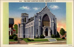 The First Christian Church Asheville, NC Postcard Postcard