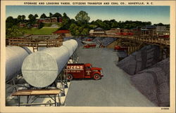 Storage and Loading Yards,Citizens transfer and coal co Asheville, NC Postcard Postcard