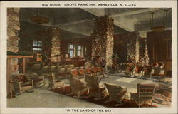 "Big Room," Grove Park Inn, Asheville, N.C.--74 "In the Land of the Sky" Postcard