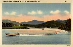 T1 Beaver Lake, Ashevill, N.C., "In the Land of the Sky" 62019 Asheville, NC Postcard Postcard