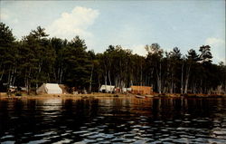 Camping at Fish Creek Public Campsite New York Postcard Postcard