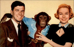 Ronald Reagan in "Bedtime for Bonzo" Postcard