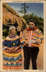 Florida Seminole Indians, Good news or Bad? Postcard