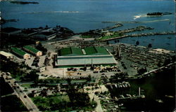 Convention Hall and Marina at Dinner Key Coconut Grove Postcard