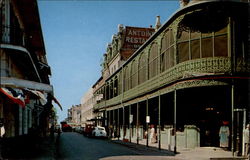 Typical Street Scene in the French Quarter of New Orleans, LA Postcard