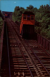 The Red-and-Yellow Cars of the Duquesne Incline Pittsburgh, PA Postcard Postcard