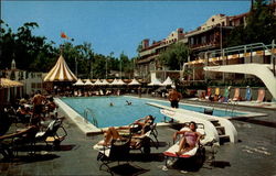 Sand and Pool Club, Beverly Hills Hotel Los Angeles, CA Postcard Postcard