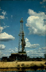 Drilling Rig Oil Wells Postcard Postcard