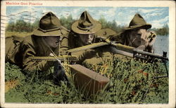 Machine Gun Practice Postcard