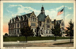 High School, Fairhaven, Mass Massachusetts Postcard Postcard