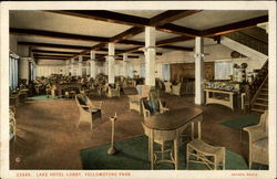 Lake Hotel Lobby Yellowstone National Park, WY Postcard Postcard