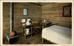 Canyon Camp Lodge Interior, Yellowstone Park Postcard