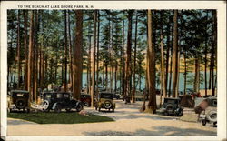 To The Beach At Lake Shore Park Gilford, NH Postcard Postcard