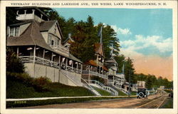 Veteran's Buildings and Lakeside Ave., The Weirs, Lake Winnepesaukee, N.H Postcard