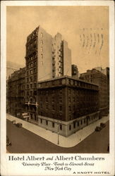 Hotel Albert and Albert Chambers New York, NY Postcard Postcard