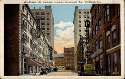 Preble St. Looking towards Monument Sq., Portland, Me Maine Postcard Postcard