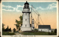 "Two Lights," Cape Elizabeth Postcard