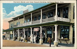 Harvey's Stands and Hotel Newark Building Postcard