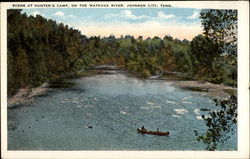 Scene at Hunter's Camp, on the Watauga River Johnson City, TN Postcard Postcard