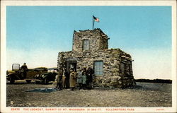 The Lookout, Summit of Mt. Washburn, Yellowstone Park Yellowstone National Park Postcard Postcard