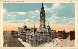 City Hall Philadelphia, PA Postcard Postcard