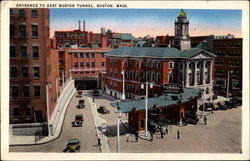 Entrance to the East Boston Tunnel Massachusetts Postcard Postcard