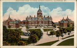 Birds Eye View of Johns Hopkins Hospital, Baltimore, MD Postcard