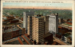 Skyline taken from 25th floor of Jefferson county Bank Building Postcard