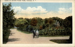 Scene in Second Ward park, Passaic, N.J New Jersey Postcard Postcard