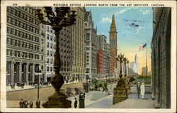 Michigan Avenue, Looking North from the Art Institute Postcard