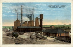 Schloss-Sheffield Furnaces from First Ave. Viaduct, Birmingham, Ala Postcard