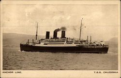 T.S.S. Caldeonia, Anchor Line Postcard