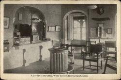 A Corner of the Office, Wolfe Tavern, Newburyport, Mass Postcard