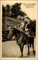 Kilbourn, One of the Winnebago Indian Chiefs taken in front of Finch Hotel Postcard