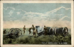 Field Artillery in Action World War I Postcard Postcard