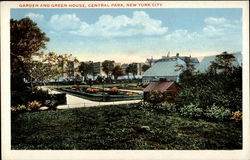 Garden and Green House, Central Park New York, NY Postcard Postcard