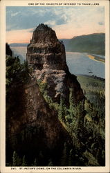 One of the objects of interest to travelers. St. Peter's Dome, on the Columbia River Oregon Postcard Postcard