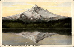 Reflection of Mount Hood Lost Lake, OR Postcard Postcard